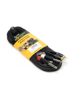 CABLE 2 RCA M- 2 JACK 6.3 MONO 3M. 2