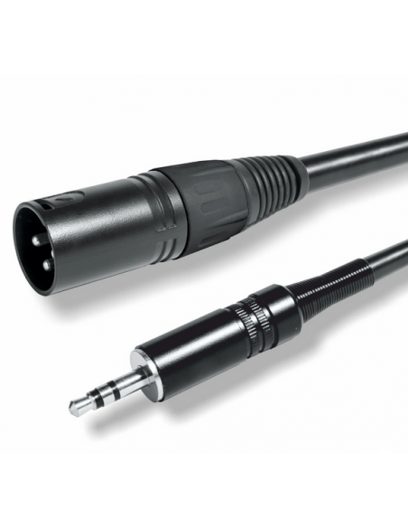 CABLE MINIJACK 3,5- XLR MACHO NO BALANCEADO 1M.