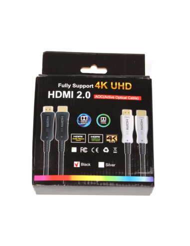 CABLE HDMI-HDMI FIBRA ÓPTICA 4K 15M.