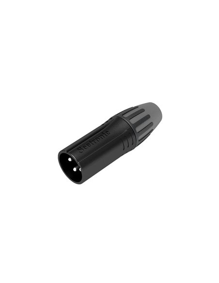 SEETRONIC SCMM3-B  Conector XLR3 macho negro