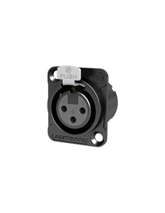 SEETRONIC MK3F2C-B  Base XLR3 hembra negro 2