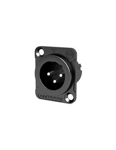 SEETRONIC MJ3F2C-B  Base XLR3 macho negro 2