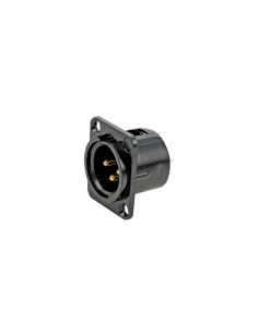 Percon 2068-X Conector XLR 3 Macho Chasis en negro