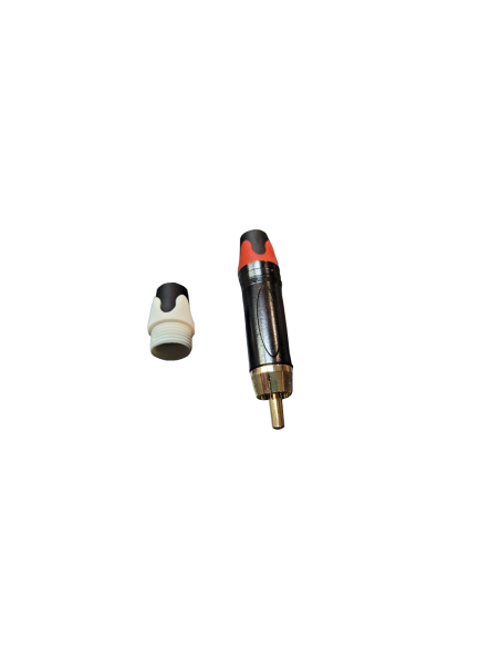 Percon 2028-J conector RCA macho rojo blanco