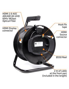 Cable HDMI 2.0 AM a AM AOC 4K Montado en Carrete 2