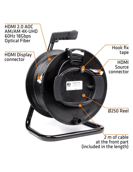 Cable HDMI 2.0 AM a AM AOC 4K Montado en Carrete