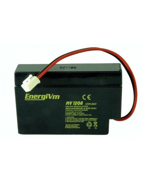 ENERGIVM MV1208 Bateria de plomo de 12V 0.8A