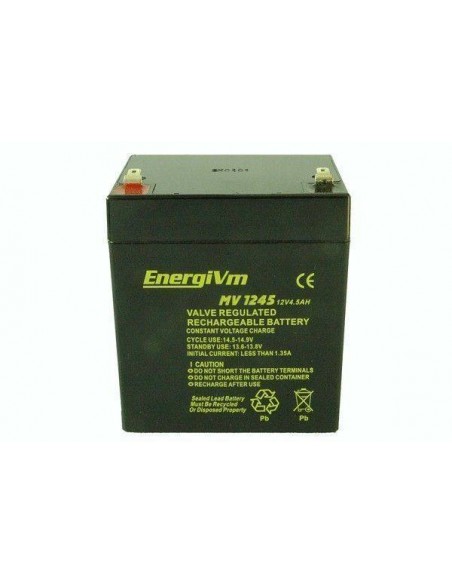 ENERGIVM MV1245 Bateria de plomo de 12V 4.5A