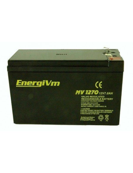 ENERGIVM MV1270 Bateria de plomo de 12V 7A