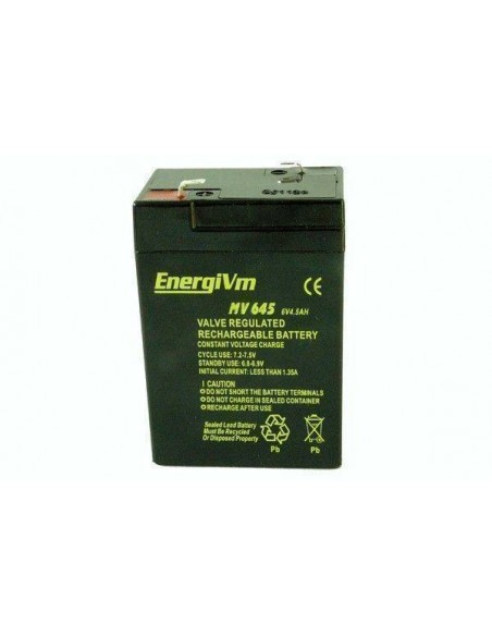 ENERGIVM MV645  Bateria de plomo de 6V 4.5 A