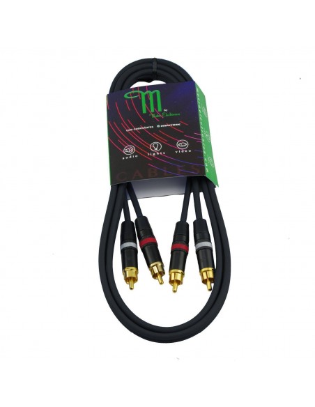 M BY METRO NT-01001 CABLE RCA-RCA 10M COLOR NEGRO
