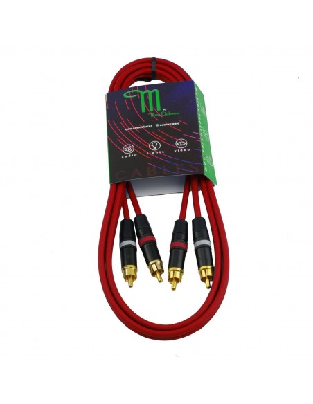 M BY METRO NT-0151 CABLE RCA-RCA 1.5M COLOR ROJO