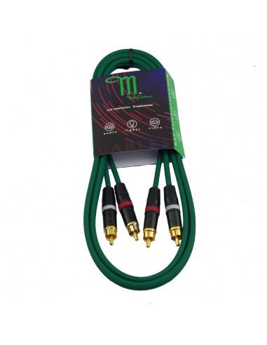M BY METRO NT-0151 CABLE RCA-RCA 1.5M COLOR VERDE