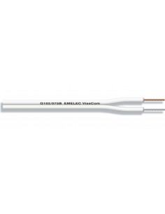 BOBINA DE CABLE PARALELO LIBRE DE OXIGENO POLARIZADO BLANCO 0.75MM