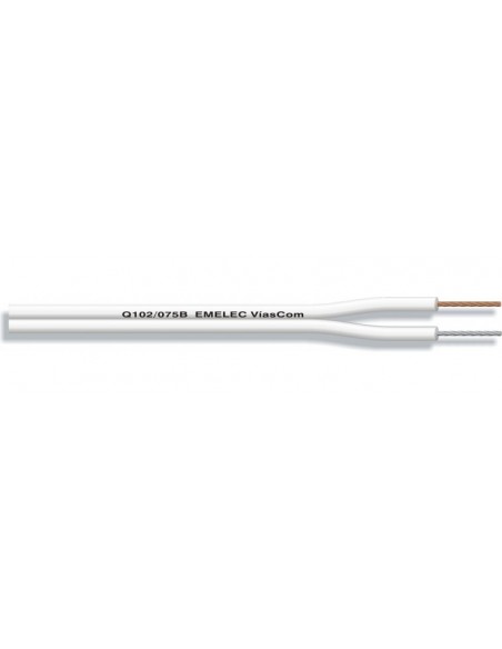 BOBINA DE CABLE PARALELO LIBRE DE OXIGENO POLARIZADO BLANCO 0.75MM
