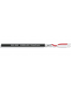 CABLE DE MICROFONO BALANCEADO DE 2x0,09MM COLOR NEGRO