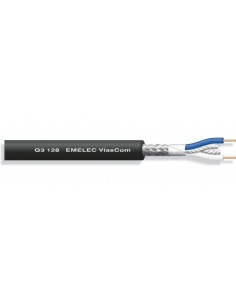 BOBINA DE CABLE DE MICROFONO BALANCEADO DE 2x0,09MM COLOR NEGRO