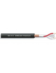 CABLE DE MICROFONO BALANCEADO DE 2x0,22MM COLOR NEGRO