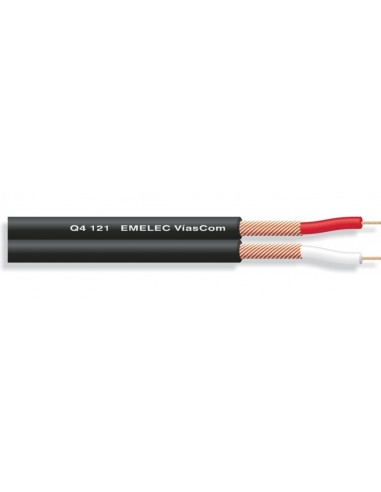 CABLE DE LINEA NO BALANCEADO DOBLE DE 1X0,25mm COLOR NEGRO