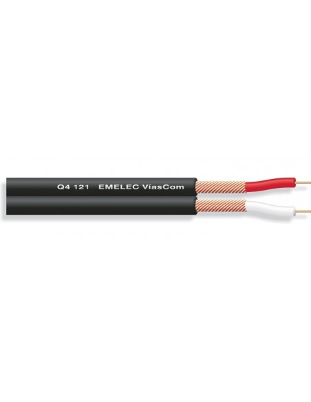 CABLE DE LINEA NO BALANCEADO DOBLE DE 1X0,25mm COLOR NEGRO