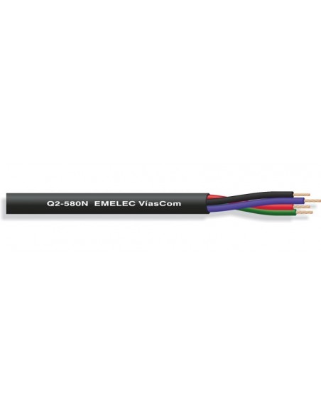 BOBINA DE MANGUERA RGB PARA LED DE 0,50 mm² COLOR NEGRO